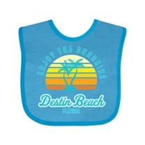 Inktastic Summer Enjoy the Sunshine Destin Beach Florida in Blue Boys or Girls Baby Bib