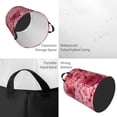 thumbnail image 4 of XMXT Collapsible Laundry Basket, Pink Series Rose Print Polyester Waterproof Laundry Hamper, 62L, 4 of 8