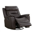 thumbnail image 5 of CHITA Recliner Chair for Adults Swivel Rocker Recliner for Living Room Faux Leather Home Theater Seating, Dark Brown, 5 of 5