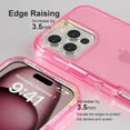thumbnail image 2 of Heavy Duty Shockproof Protection Phone Cases, Anti-Drop, Triple Layer Transparent Protective Cover Compatible with iPhone 16 Pro, Crystal Pink, 2 of 7