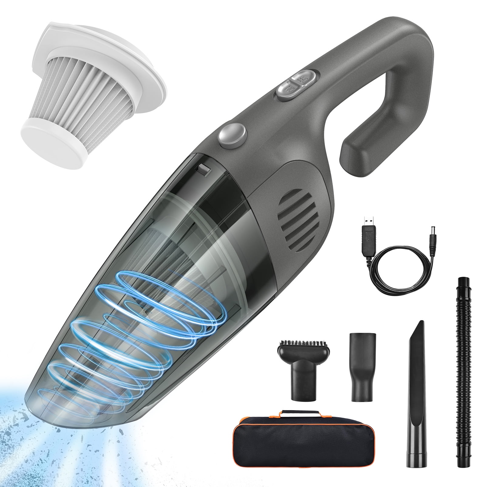Rechargeable Handheld Vacuum Cleaner Cordless Hoover Machine Portable Home Car 