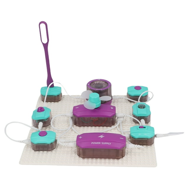 Science Circuit for Kids, Early Learning Educational Circuit Blocks Board for Kids DIY Easy Assembly Safe for Boys Girls