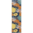 thumbnail image 3 of Nourison Allur Modern Floral Navy Multicolor 2'3" x 7'6" Area Rug, (8' Runner), 3 of 8