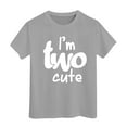 thumbnail image 1 of MEZZALL T-Shirt à Manches Courtes pour Fille, Col Rond, Été, Coupe Décontractée, Basique, Gris, 8-9 Ans, 1 of 4