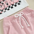thumbnail image 6 of Bagilaanoe 2pcs Toddler Baby Girl Shorts Set Short Sleeve Letter Print T Shirt Tops + Shorts 6M 12M 18M 24M 3T Kids Casual Summer Clothes, 6 of 7