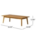 thumbnail image 3 of GDF Studio The Crowne Collection Outdoor Acacia Wood and Wicker Loveseat and Coffee Table Set with Sunbrella Cushions, Teak, Mixed Brown, and Canvas Black, 3 of 10