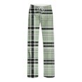 thumbnail image 6 of Hvogkswy Women Plaid Pajama Pants Loose Straight Wide Leg Lounge Pants Drawstring Elastic Waist Home Pajama Bottoms with Pockets, 6 of 7