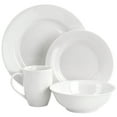 thumbnail image 2 of Gibson Home White Cloud Fine Ceramic 16 Piece Dinnerware Set in White, 2 of 5