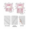 thumbnail image 5 of Pink Bow Swag Kitchen Curtains Sets for Windows 24 Inch Length, Cute Watercolor Girls Cartoon Luxury Short Window Curtain Panels Swags Valances and Tiers 3 Piece Set for Cafe/Dining Room, 5 of 5