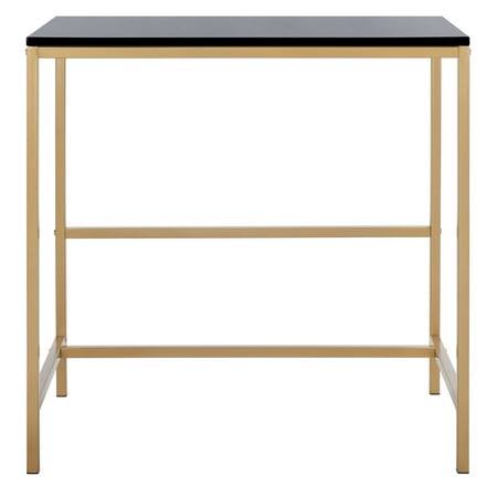 UPC: 0195058403689 | SAFAVIEH Viv Scandinavian Black/Gold Wood Writing Desk (29.9 in. W x 18.1 in. D x 29.5 in. H)