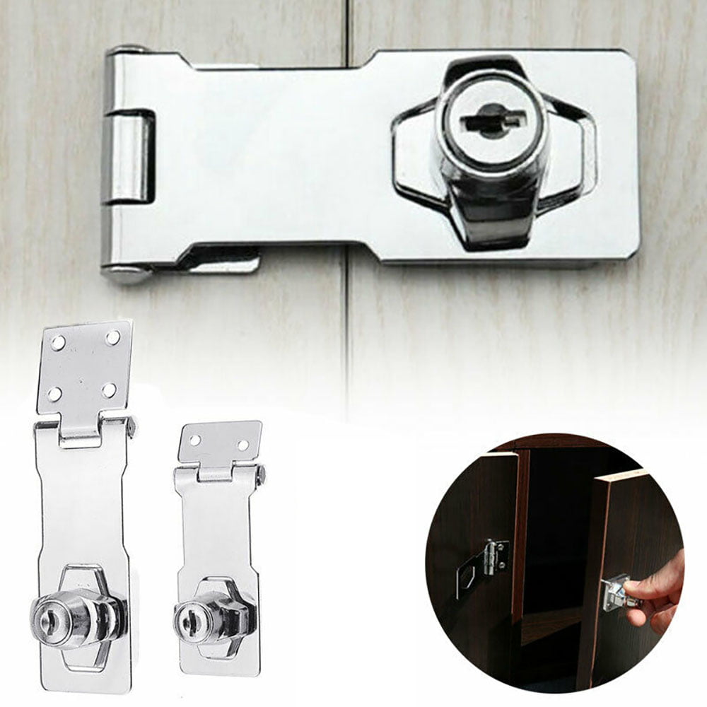 Details about   Locking Hasp and Staple with Keys Padlock Cupboard Shed Garage Lock 4" securit,