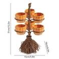 thumbnail image 2 of Diceymbol Halloween Pumpkin Snack Bowl Stand Collapsible Broomstick Candy Tray for Cupcakes & Desserts, Resin Serving Platter with Ceramic Pumpkin Bowls, 2 of 6