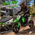 thumbnail image 6 of Joyracer 24V Electric Dirt Bike for Kids, 250W Powered Motorcycle,Ride on Toys with 3 Speed Modes, Twist Grip Throttle, Rear Disc Brakes, 15" Pneumatic Tire, Green, 6 of 6