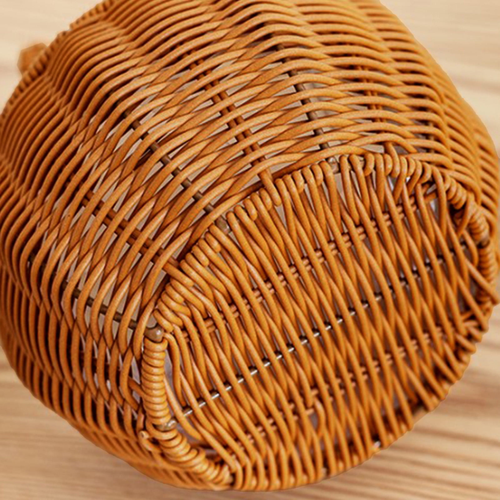 Lunxisen 4 Pcs Easter Bunny Woven Basket for Party Favors, Easter Candy Eggs Baskets Cute Rabbit Picnic Hamper