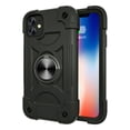 thumbnail image 1 of Étui Robuste Multifonctionnelle 3 Couches Compatible avec iPhone 11 6.1 Pouces, PC Dur+tpu Souple Antichoc avec Support Protection Intégrale avec Anneau de Main, Rosegold Coloré, 1 of 6