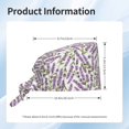 thumbnail image 6 of Kdxio Lavender Flowers Pattern Turban Hat for Women Men Comfortable Adjustable Cleaning Working Cap with Sweatband, 6 of 8