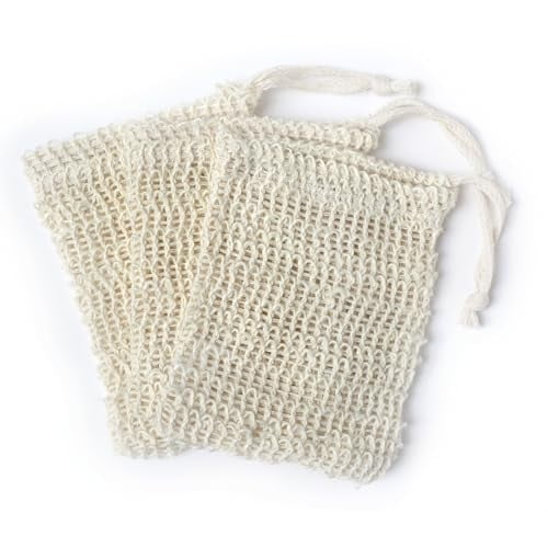 Soap Bags,Bar Soap Pouch,3 Packs Sisal Soap Saver Bag for Exfoliating,Shower,Scrubber