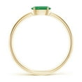 thumbnail image 2 of ANGARA Natural Oval Emerald Off-Centered Solitaire Ring With Diamonds in 14K Yellow Gold for Women (Size-6x4mm) | May Birthstone, Birthday, Anniversary, Jewelry Gift for Women | Natural Emerald Ring, 2 of 9