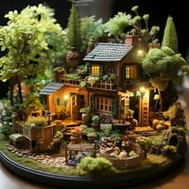 LEORX 4PCS Dollhouse Working Lights ABS Photo Prop for Hobbyists Scene Decoration