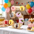 thumbnail image 5 of Wooden Donut Display Stand With Number 5 To 9, Rustic Dessert Table Holder, for Birthday, Wedding, Graduation, Class Party And Holiday Celebration Decor, 5 of 6