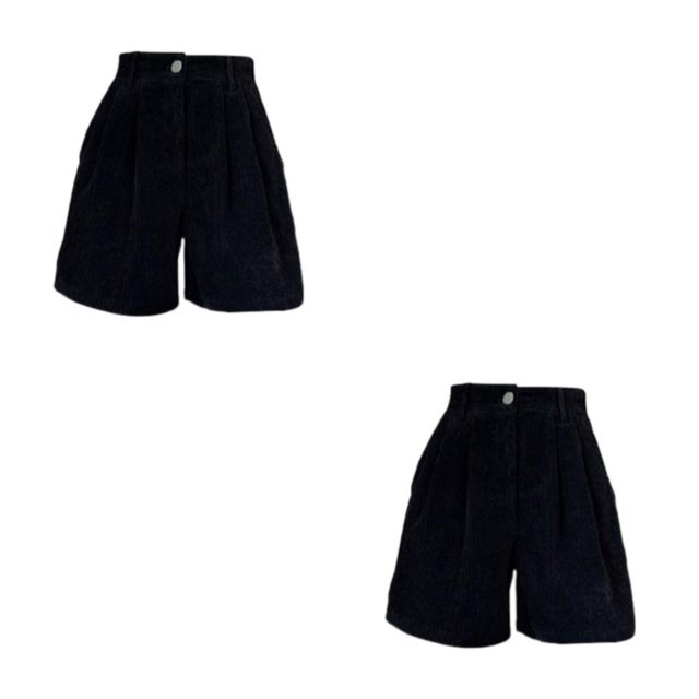 Guardurnaity Reemplazo corto para mujer, fácil de combinar, de moda, de Color sólido, para chicas, damas, viajes, citas, compras, , pantalón, Negro METRO 2Conjunto
