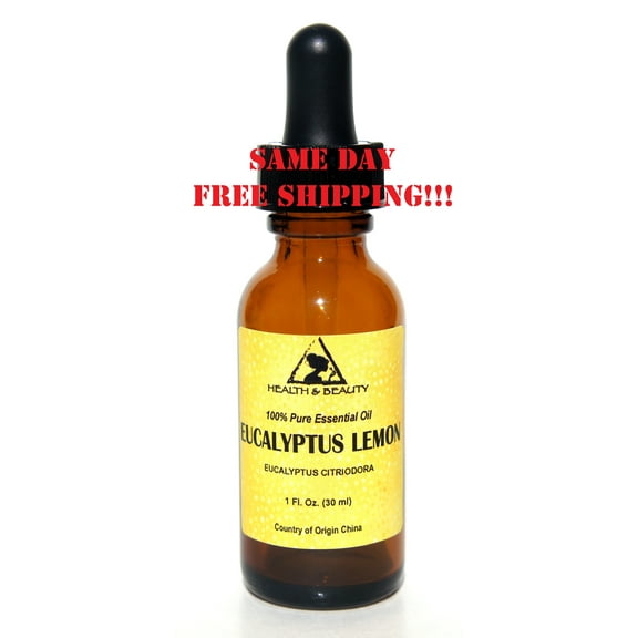 EUCALYPTUS LEMON ESSENTIAL OIL AROMATHERAPY 100% PURE NATURAL GLASS DROPP 1.0 OZ