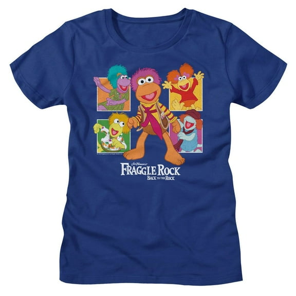 Fraggle Rock Four Squares Royal Women's T-Shirt S