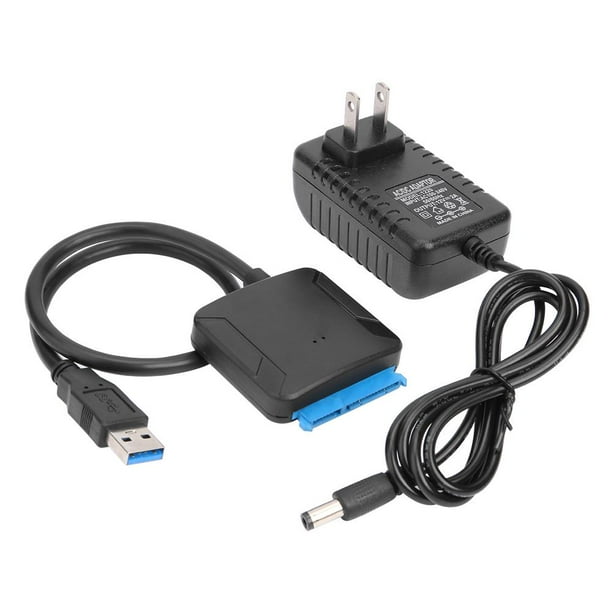 DQrwqpou Adaptador Disco Duro SSD HDD Cable Conversión USB 3.0 A SATA (con Enchufe EE. UU.)