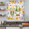 thumbnail image 4 of Sunflowers Semi Sheer Curtains Drapes for Living Room,Bedroom,French Doors Window 96 Inches Long,Spring Gnomes Hydrangea Daisy Flowers Pink Plaid Rod Pocket Chiffon Curtain Voile Drapery Panel, 4 of 8
