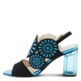 thumbnail image 2 of Azura Women's Embroidery Pumps & Heels - Geometric Design, Adjustable Ankle Strap, Transparent Cylindrical Heel, 2 of 8