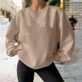 thumbnail image 2 of FAIWAD Women's Hoodless Sweatshirt Casual Crewneck Long Sleeve Pullover Tops Fall Winter Outdoor Sports Clothes, 2 of 8