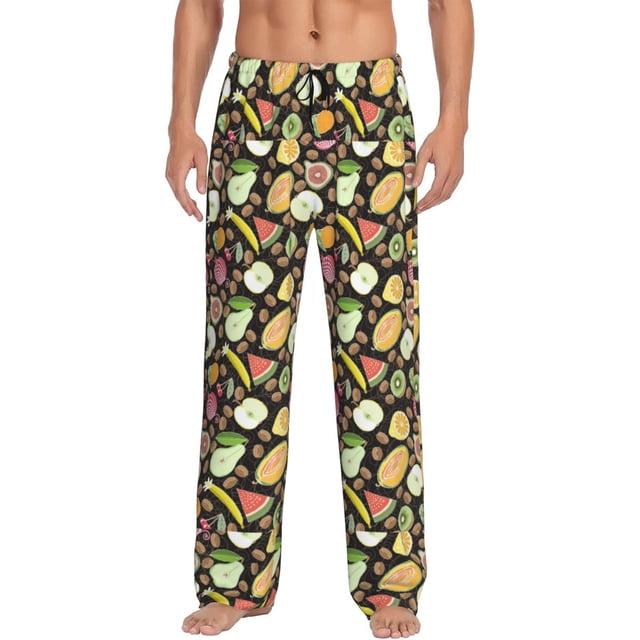 Balery Fruits Pantalones de pijama para hombre, pijama ultraligero, pantalón de descanso-3X-Large