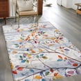 thumbnail image 2 of Area Rug for Living Room, Colorful Leaves Non-Slip Indoor Large Carpet for Bedroom/Dining Room, Modern Abstract Spring Nature Tree Branch Washable Low-Profile Rectangle Floor Runner Rugs - 4 x 6 Ft, 2 of 8