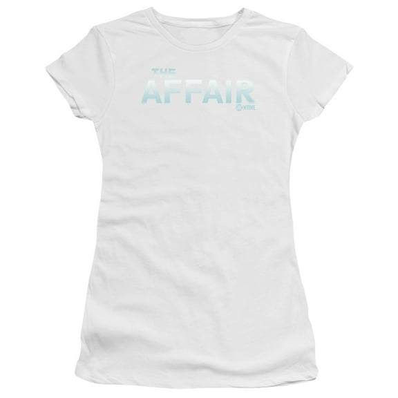 Affair Logo Junior Women's T-Shirt Sheer White