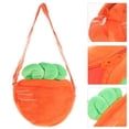 thumbnail image 2 of 1 bolsa de peluche con forma de zanahoria, elegante bolso de hombro para niñas, decorativo para móvil y llaves, 2 of 8