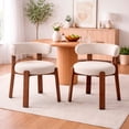 thumbnail image 4 of Ilios Innova | Sillas de Comedor Modernas de Madera con Asiento Acolchado en Tela, Set de 2 Sillas Diseño Minimalista para Comedor o Sala, 4 of 9