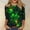 Green4, variant on FDGIU ‌‌‌‌Women's St. Patrick's Day T-Shirt - Short Sleeve Crew Neck Shamrock Graphic Tee