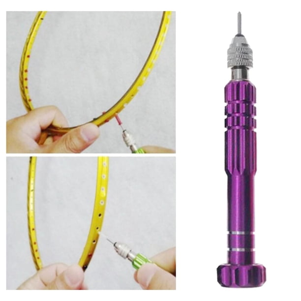 Ojales para raqueta de bádminton, punzón , herramienta para cuerdas de raqueta, larguero para raqueta de tenis Púrpura Sharpla Removedor de ojales de raqueta