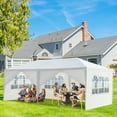 thumbnail image 2 of 10'x20' Outdoor Party Tent with 6 Removable Sidewalls, Waterproof Canopy Patio Wedding Gazebo, White, 2 of 8