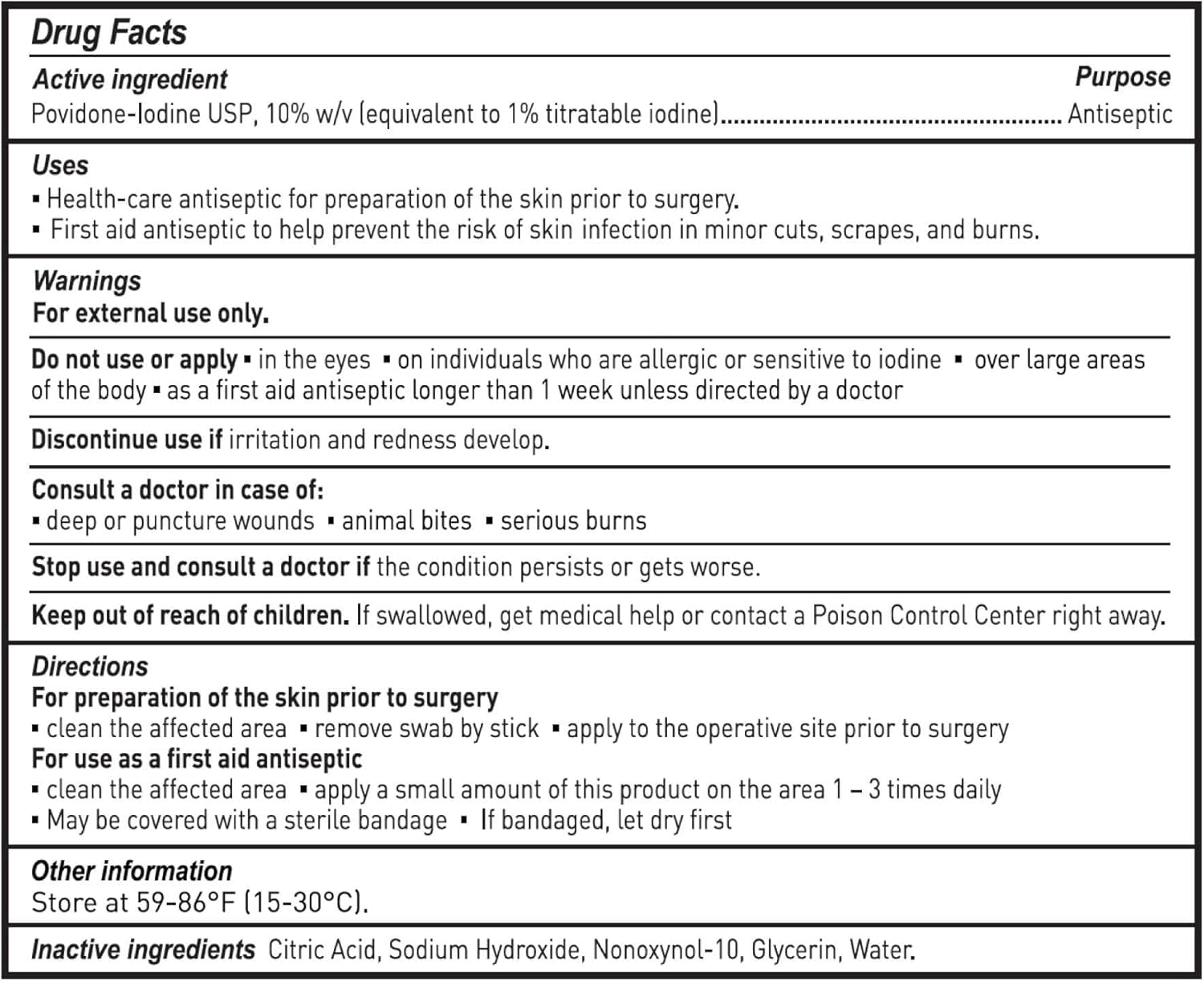 McKesson Select Impregnated Swabstick Individual Packet, 10% Povidone-Iodine Cotton Swabs, Case of 500 Count