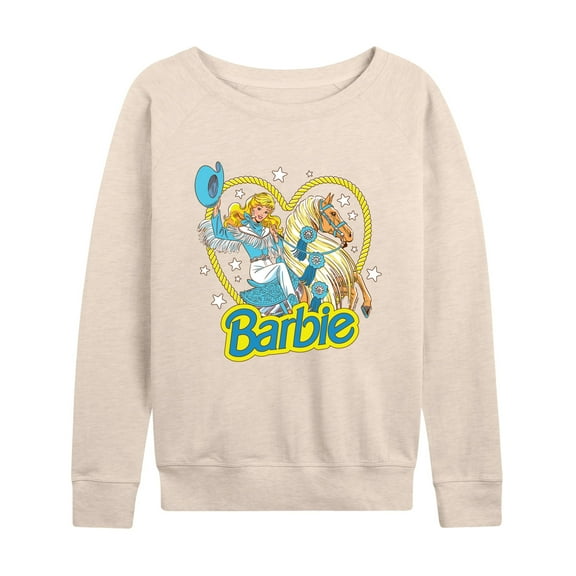 Barbie - Retro Western Comic - Women's French Terry Long Sleeve Shirt