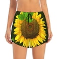 thumbnail image 2 of Sigee Sunflower3 for Women's Athletic Shorts High Waisted Running Shorts Pocket Sporty Short Gym Elastic Workout ShortsX-Large, 2 of 9