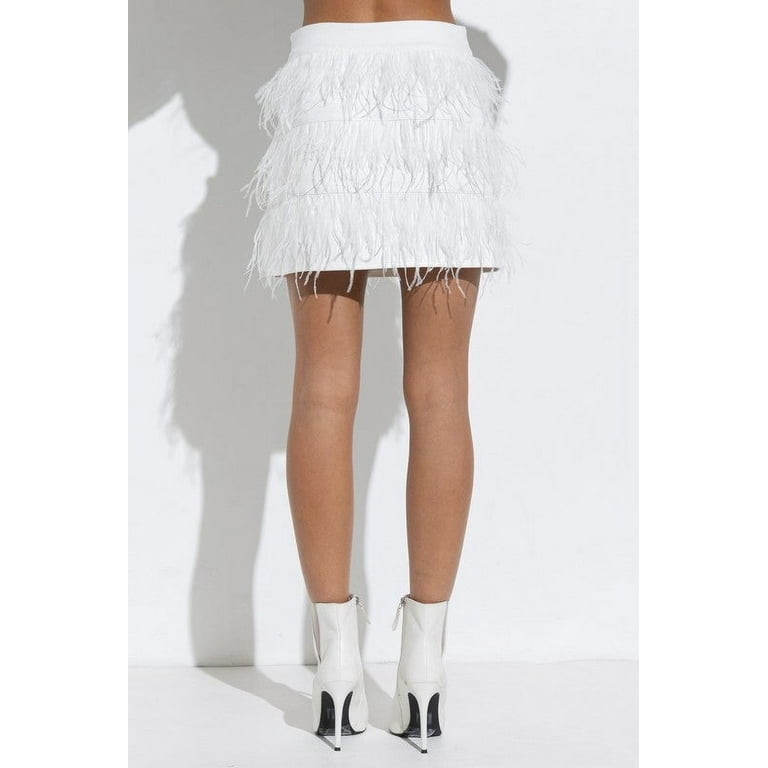 Express suede fringe mini skirt sales