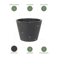 thumbnail image 4 of Ecobo Maceta de 29,0 cm de Alto | Ecológica, Duradera y Ligera | Para Uso en Interiores y Exteriores, Resistente a la Intemperie, Diseño Contemporáneo de Artesanos Brasileños - Gris Oscuro, 4 of 4