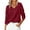 Red, variant on WTOBBY Women's Casual V-Neck Sweater Base Layer, Knitted Long Sleeve Solid Color Top for Layering and Everyday Outfits, Comfortable and Versatile,Black L