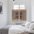 thumbnail image 3 of Farmhouse Kitchen Curtains Window Panels, Vintage Country Texas Star Plaid Wooden Grain Insulated Window Treatment Curtain, Grommet Curtains for Bedroom/Living Room/Bathroom, 2 Piece 52"Wx72"L, 3 of 8