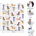 thumbnail image 4 of Dachshund Sport Blanket,Comfortable Soft Flannel Throw Blanket,All Season,Warm Lightweight Blankets for Sofa Bed Couch Living Room Chair,30"x40", 4 of 4