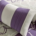 thumbnail image 5 of Bedding Sets Printed Cotton Sateen Comforter Set Taupe Grey/Purple Cal King,Bed Sets, 5 of 7