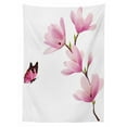 thumbnail image 3 of Ambesonne Nature Tablecloth Rectangular Table Cover, Blossom Branch Flowers, 60"x84", Pink Maroon Burgundy, 3 of 4
