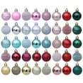 thumbnail image 3 of Jvbtvb 30PCS 1.5 Inch Christmas Ball Ornaments, Shatterproof Plastic Hanging Baubles with Assorted Styles for Xmas Tree Decor, Home and Party Decoration, 3 of 5